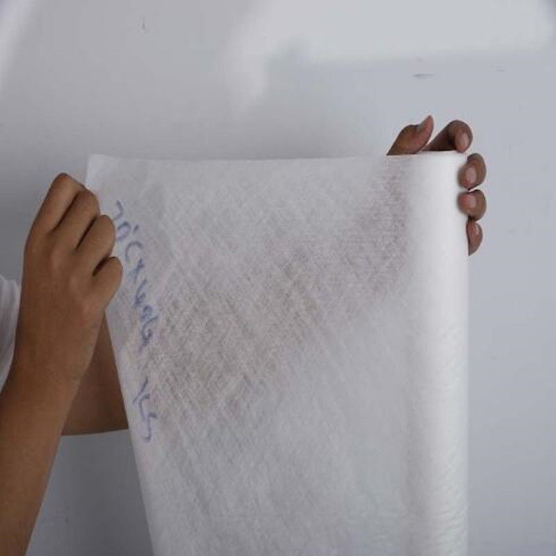 Free sample 40 degree white PVA Cold Water Soluble Nonwoven Fabric on rolls