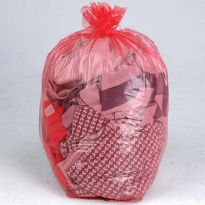 أكياس الغسيل القابلة للذوبان في الماء الساخن 660 مم × 840 مم ، أكياس الغسيل الطبية البلاستيكية PVA مع ربطة عنق حمراء